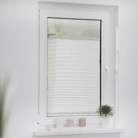Lichtblick Plissee Haftfix 90 x 130 cm / Fenstergröße (Velux) weiß