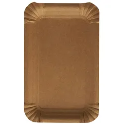 250 x Pappteller 10x16cm braun, plastikfrei, biologisch abbaubar