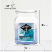 Candle-Brothers Große Duftkerze im Glas | Costal Breeze (510g)