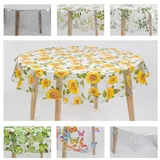 laro Tischdecke Tischdecke rund transparent – PVC, wasserdicht, Ø 140 cm