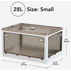 Joybos - Super-Set mit 3 Aufbewahrungsboxen für Kleidung, 28 + 40 + 55 L, faltbar, aus Kunststoff