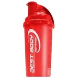 Best Body Eiweiß Shaker rot 700 ml mit Sieb