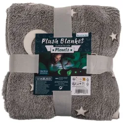 Ootb Hochwertige Kuscheldecke Planeten 1 St grau
