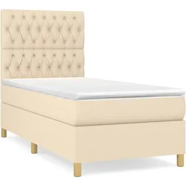 vidaXL Boxspringbett 100 x 200 cm Creme