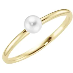 Luigi Merano Ring zart mit Süßwasserperle, Gold 585 54 Damen 