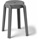 Mojawo Hocker Kunststoff 34 x 45 x 34 cm Grau