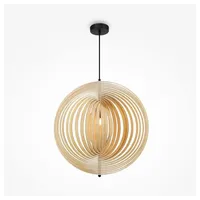 MAYTONI DECORATIVE LIGHTING Maytoni Hängeleuchte Roots, Kugelform, Ø 60 cm, beige, Holz