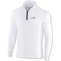 Black Crevice Herren Skirolli Zipper Shirt, weiß/schwarz, XL