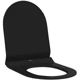vidaXL WC-Sitz Toilettensitz Verstellbar Schwarz 48,5 x 36 x 5 cm Polypropylen (1-St) schwarz