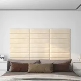 vidaXL Wandpaneele 12 Stk. Creme 60x15 Cm Samt 1,08 M2 Vidaxl