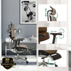 HJH Office Ergohuman Plus Legpro Gen2 Leder Braun