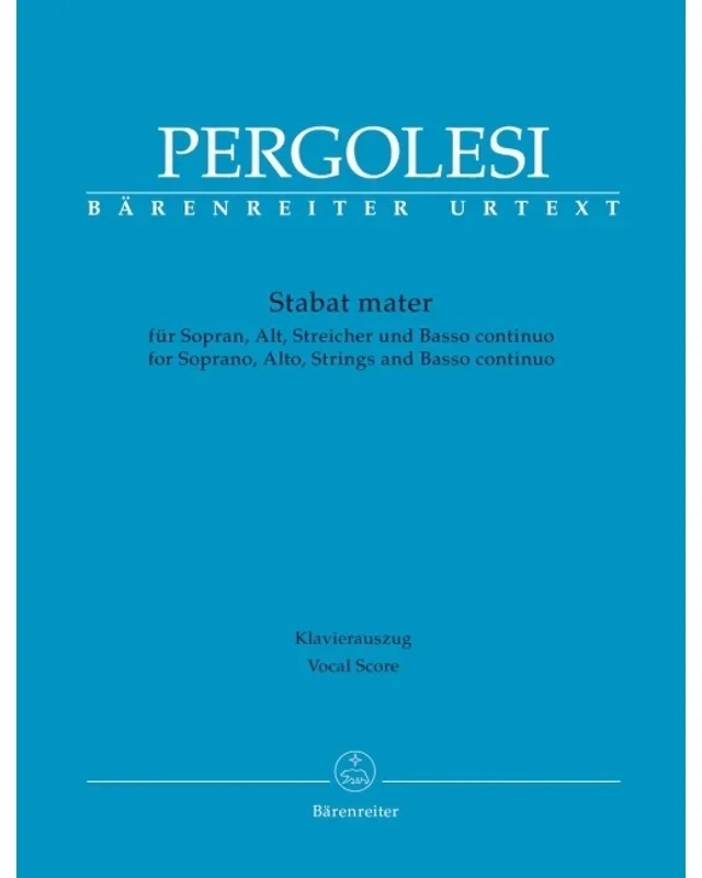 Stabat Mater Für Sopran, Alt, Streicher Und Basso Continuo, Klavierauszug - Giovanni Battista Pergolesi, Geheftet