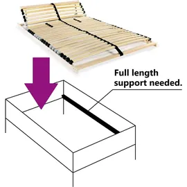 vidaXL Lattenrost mit 28 Latten 7 Zonen 140 x 200 cm
