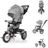 Lorelli Tricycle Neo 4 in 1 Luftreifen, Schiebestange, Sitz drehbar, verstellbar grau/schwarz