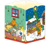 Trötsch Verlag TRÖTSCH - Windlicht Adventskalender "Die Maus" Weihnachtskalender mit 24 leuchtenden Motiven
