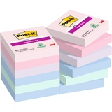 Post-it Super Sticky Notes Soulful Collection, 12 Stück rosa, Violett Quadratisch Unliniert