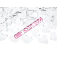 Partydeco Konfetti Kanone 40 cm Weiß