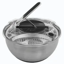 5Five Salatschleuder mit Hebel 3,5 Liter Edelstahl Silber