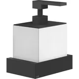 GESSI Rettangolo Accessoires Seifenspender zur Wandmontage, Behälter weiß, 20813099, Farbe: Schwarz XL
