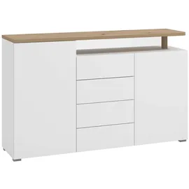 INOSIGN Aterno Kommode 154 x 94 x 40 cm Weiß / Natur