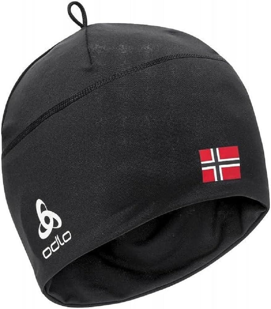 Odlo Unisex Mütze Fan POLYKNIT WARM ECO, black - NORWEGIAN flag, -