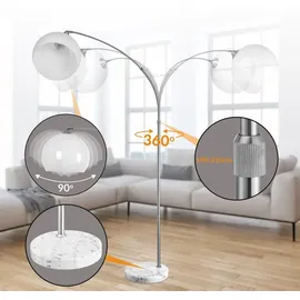 monzana Bogenlampe 190-210cm Weiß