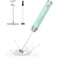 Maestri House Milchaufschäumer wiederaufladbarer Milchaufschäumer 2 Schneebesen,LunaFro, tragbar, elektrisch, wasserdicht, abnehmbarer Edelstahl-Schneebesen blau