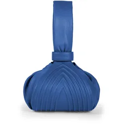 Henkeltasche GRETCHEN, Damen, Gr. B/H/T: 14cm x 23cm x 25cm, blau, Leder, Taschen, aus italienischem Kalbsleder
