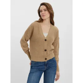 Vero Moda VMLEA LS V-Neck Cuff Cardigan Braun XS