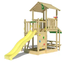 Jungle Gym Rutschen Spielturm Keep Gelb/Grün