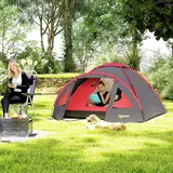 Outsunny Campingzelt 3 Personen Grau