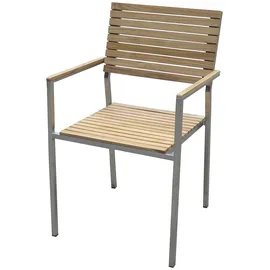 Garden Pleasure Denver Gartenstuhl 53 x 45 x 86 cm braun 4 St.