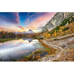 Fototapete PAPERMOON "See in Landschaft", bunt, B:3,00m L:2,23m, Vlies, Tapeten