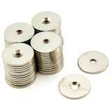 Counterunk Steel Disc Für Die Verwendung von Magneten, Hängegrafiken Oder Notizenboards - 25mm Durchmesser x 2mm Dickes x 4mm Loch - Packung von 200