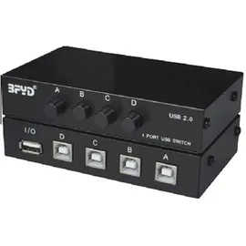 Renkforce 4 Port USB 2.0-Umschalter Schwarz