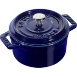 Mini Cocotte Topf 250 ml blau aus Gusseisen gefertigt