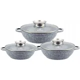 klönberg Topf-Set 6-tlg. 2 x 24 cm rund + 1 x 3,9 L + 1 x 4,8 L