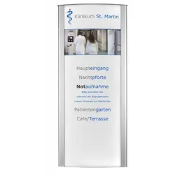 FRANKFURT Außenaufsteller LED-beleuchtet, 250 x 132,6 cm