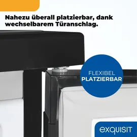 Exquisit KS516-4-051C Kühlschrank (107 l, 845 mm hoch, Schwarz)