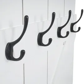 Mendler Garderobenpaneel HWC-D13 91 x 60 cm Weiß