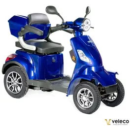 VELECO Faster Elektromobil 4-Rad Seniorenmobil 1000 W blau