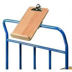 Schreibtafel Transp.wagen Holz A4 hoch Papierklammer