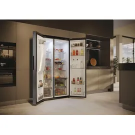 Haier - Amerikanischer kühlschrank 90,5 cm, 601 l, belüftet, platin HSW59F18EIMM