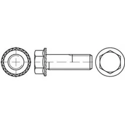 Sechskant-Flanschschraube VG M12x40 Stahl blank m. Sperrverzahnung