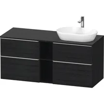 Duravit D-Neo Konsolenwaschtischunterbau wandhängend Eiche Schwarz Matt 1400x550x664 mm à DE4970R701 DE4970R70160000,
