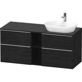 Duravit D-Neo Konsolenwaschtischunterbau wandhängend Eiche Schwarz Matt 1400x550x664 mm à DE4970R701 DE4970R70160000,