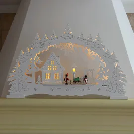 Star Trading LED Schwibbogen Village Lichterbogen 10 LEDs warmweiß