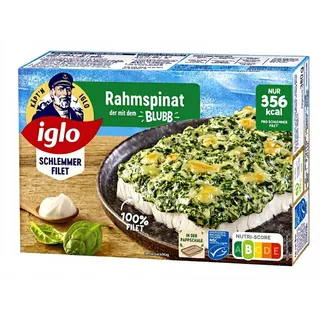 Iglo MSC Schlemmerfilet Rahmspinat - der mit dem Blubb 380 g