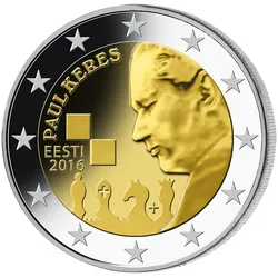 2 Euro-Gedenkmünze Estland "100. Geburtstag Paul Keres" 2016