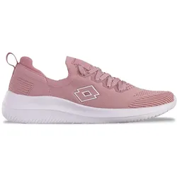 Sneaker LOTTO, Gr. 38, dunkelrose, silber, Textil, unifarben, sportlich, Schuhe, - ohne Bücken, ohne Schnüren